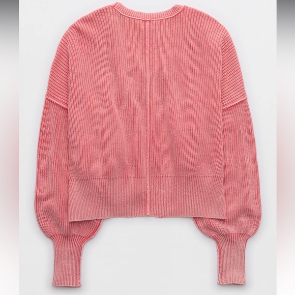 EUC🧡Aerie Beyond Cropped Sweater S Haute Coral - Picture 4 of 9